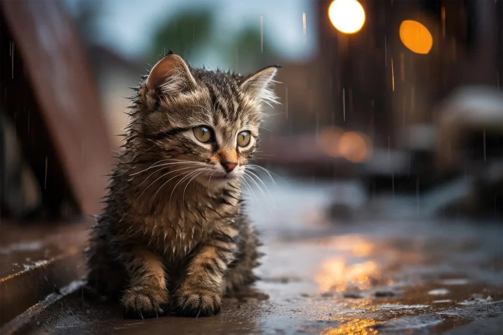 Kleine Katze - Straßenkatze